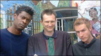 Daddy G,of Massive Attack, Alix Hughes of the Beira Fund and 3D of Massive